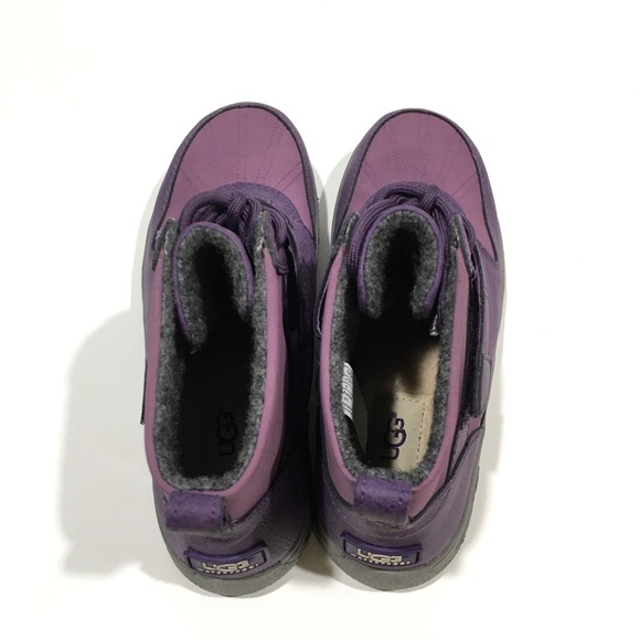 UGG KAYLEN WATERPROOF BOOTS -PURPLE SUEDE -YOUTH US 5 -NEW - Picture 3 of 8